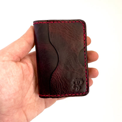 Leather 6 Cards Wallet - Dark Brown