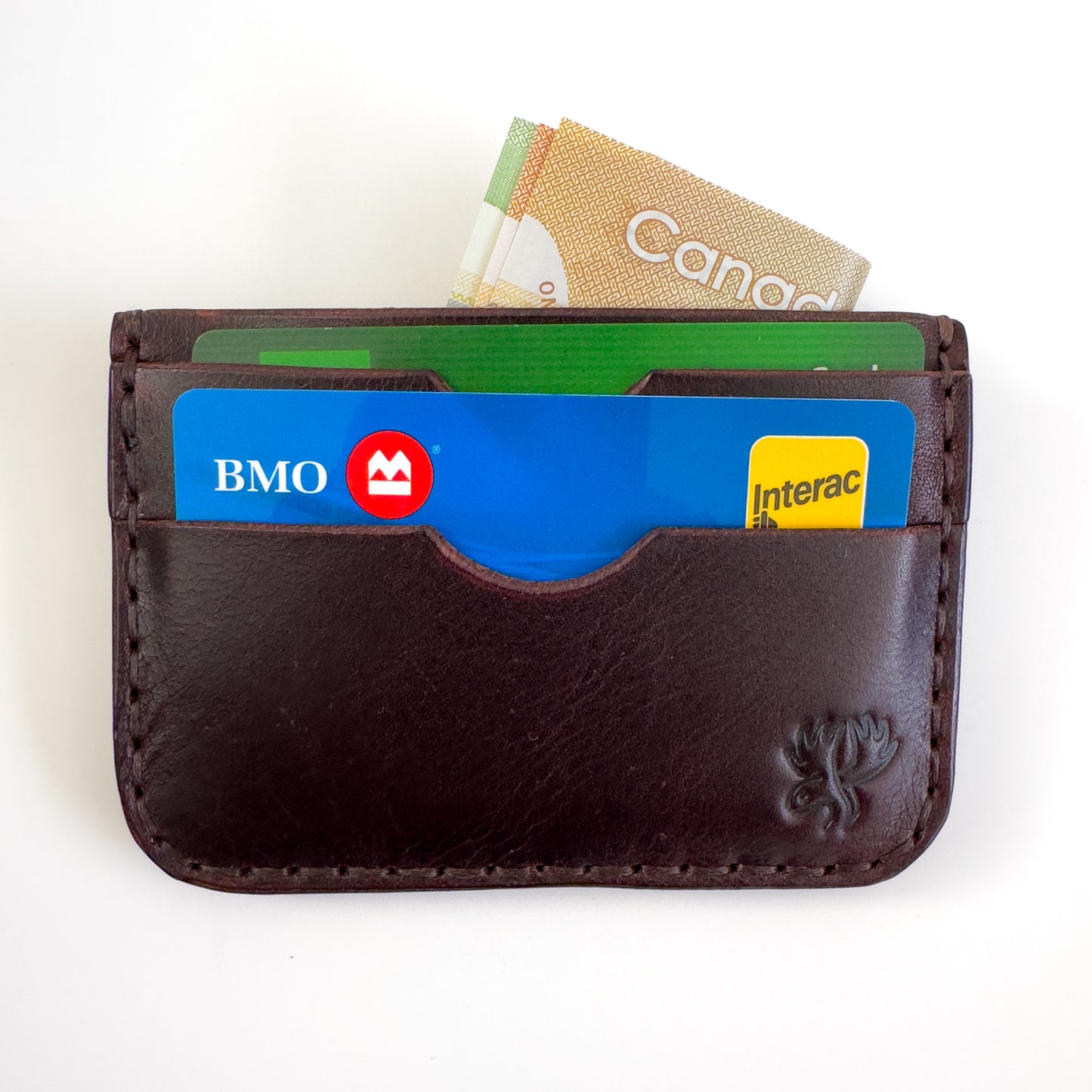 Leather Card Holder - Dark Brown