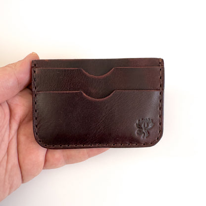 Leather Card Holder - Dark Brown