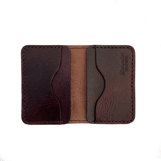 Leather 6 Cards Wallet - Dark Brown