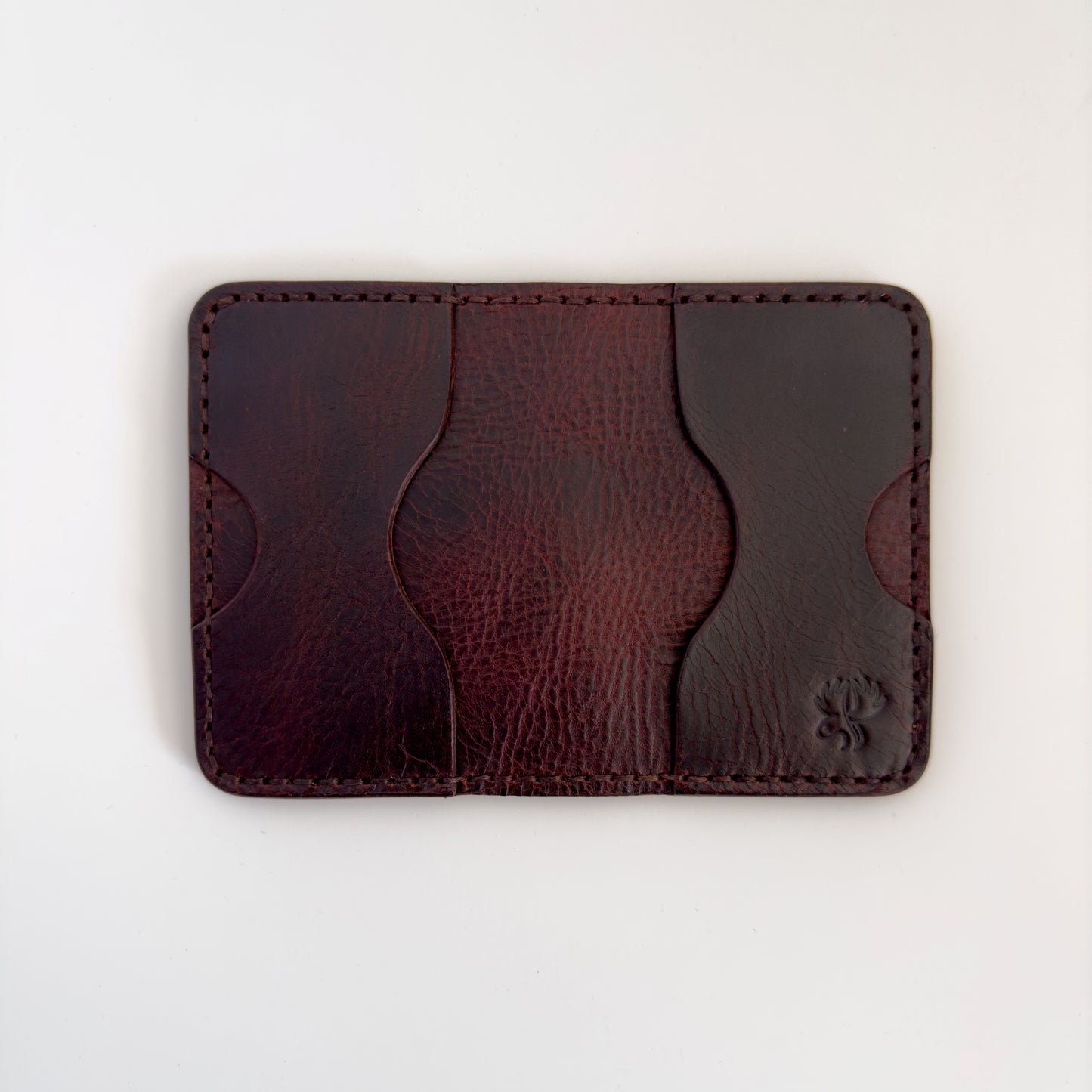 Leather 6 Cards Wallet - Dark Brown