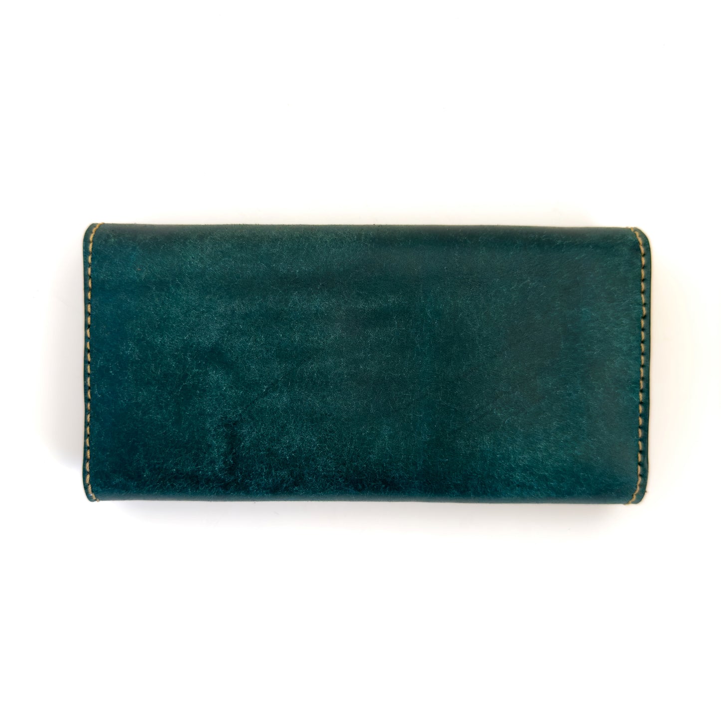 Leather Long Wallet - Blue