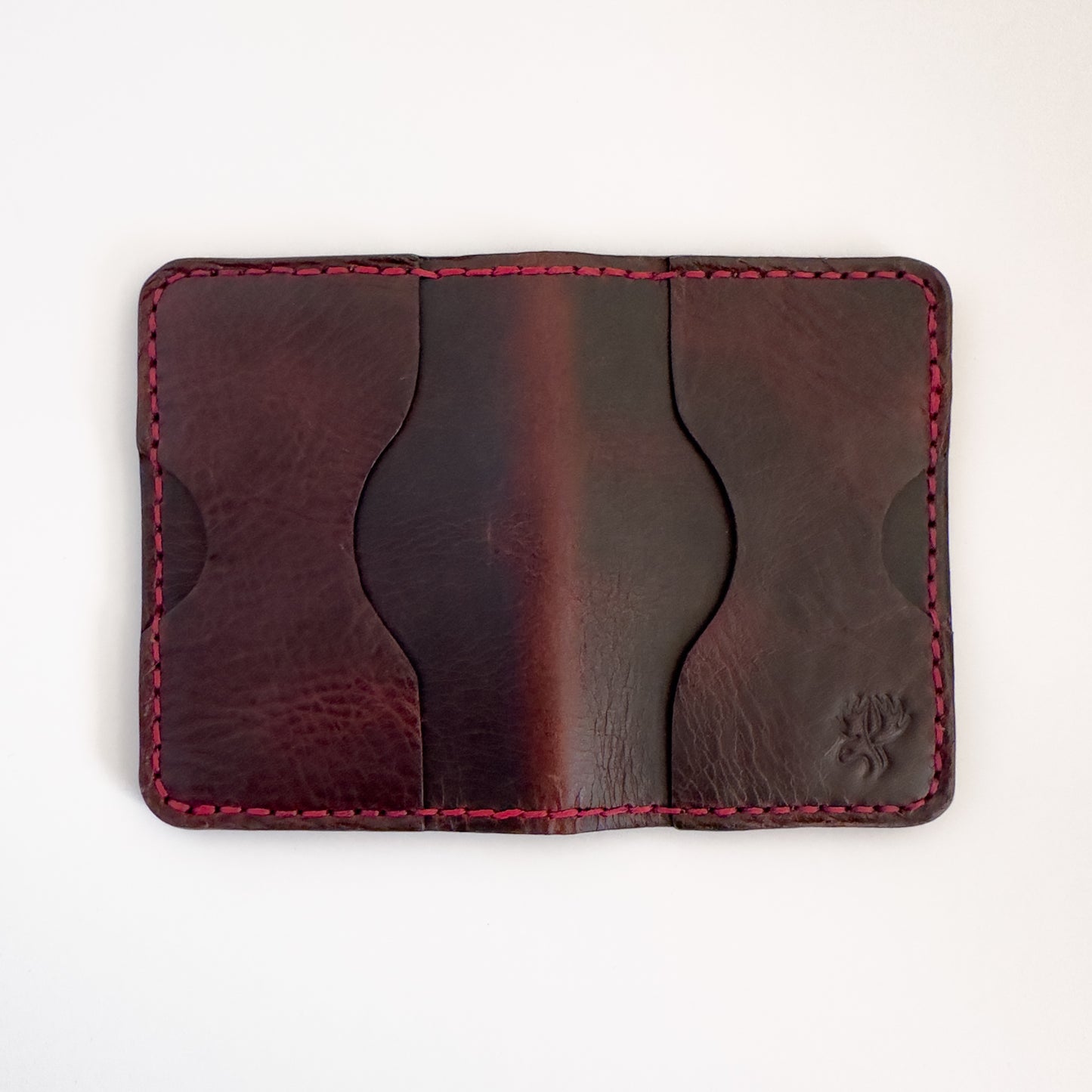 Leather 6 Cards Wallet - Dark Brown