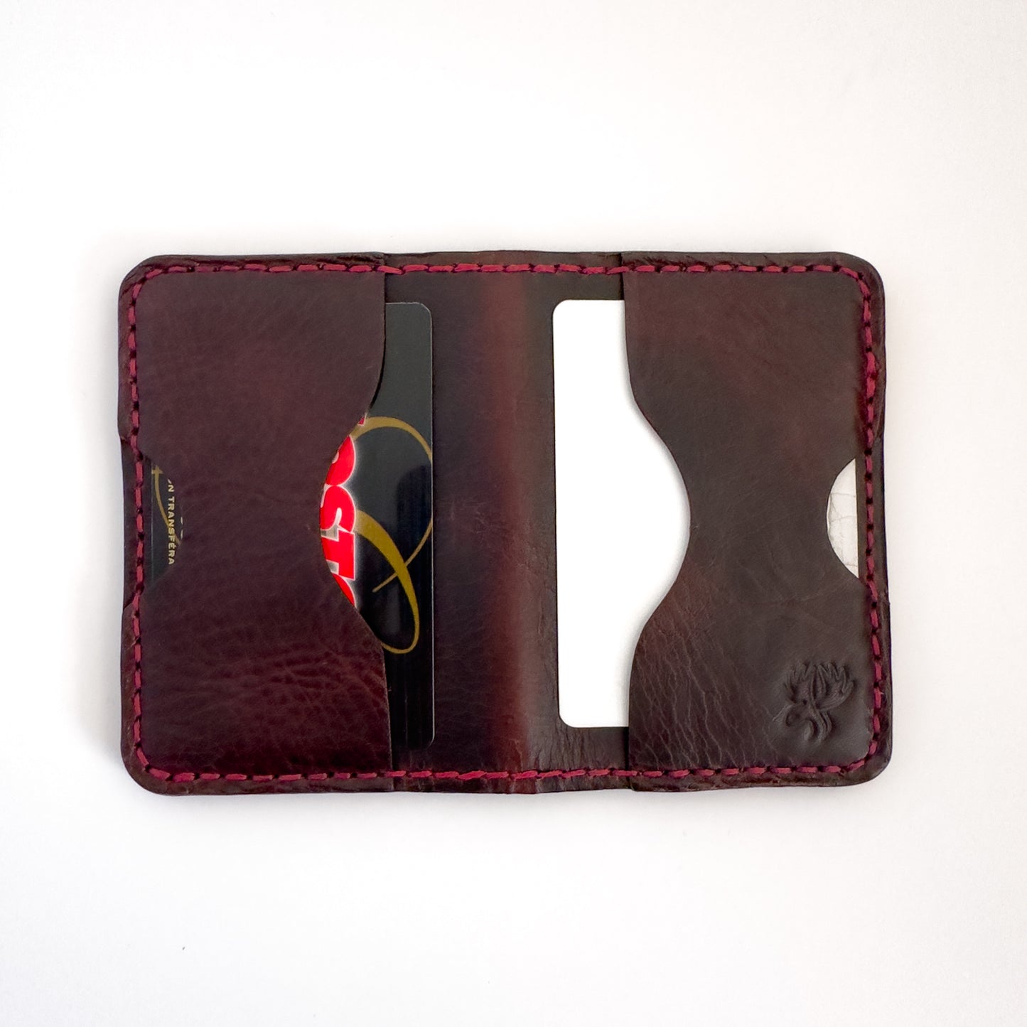 Leather 6 Cards Wallet - Dark Brown