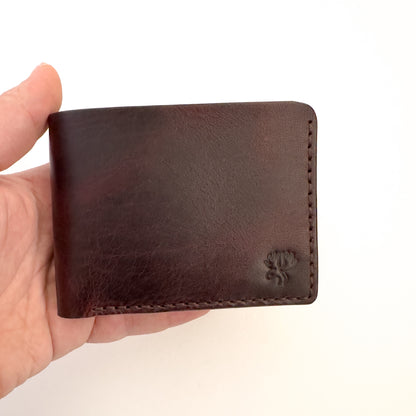 Leather Bifold Wallet - Dark Brown