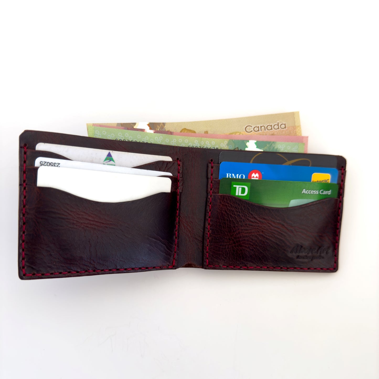 Leather Bifold Wallet - Dark Brown